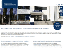 Tablet Screenshot of mutter-kind-ostseestrandklinik.de